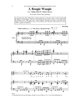 page one of Boogie Woogie (from "Solfege Suite #3") (2-Part Choir)