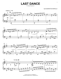 page one of Last Dance (Piano Solo)