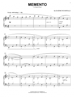 page one of Memento (Piano Solo)