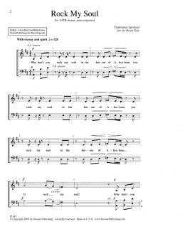 page one of Rock My Soul (SATB Choir)