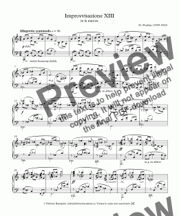 page one of Improvvisazione XIII