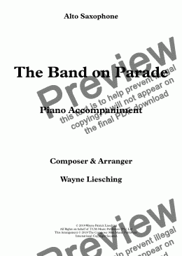 page one of The Band on Parade