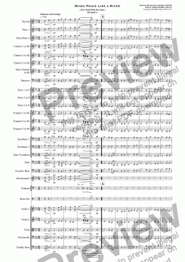 page one of When Peace Like a River ( It Is Well With My Soul ) - Orchestra