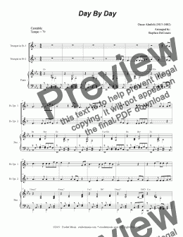 page one of Day By Day (Duet for Bb-Trumpet)
