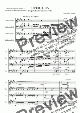 page one of Overture from The Barber of Seville