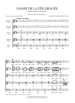 page one of Dance Of The Sugar Plum Fairy (From The Nutcracker) (arr. Leo Hussain and Ralph Allwood) (SSATB Choir)