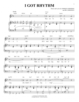 page one of I Got Rhythm (Piano & Vocal)