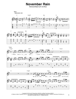 page one of November Rain (Solo Guitar)