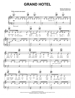page one of Grand Hotel (Piano & Vocal)
