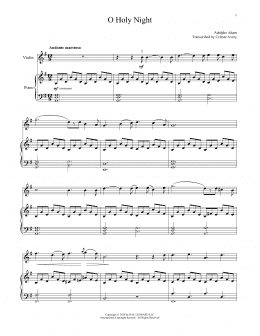 page one of O Holy Night (Violin and Piano)