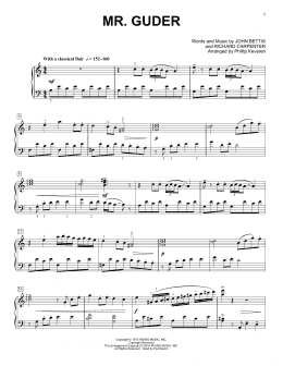 page one of Mr. Guder (arr. Phillip Keveren) (Piano Solo)