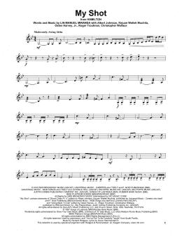 page one of My Shot (from Hamilton) (Violin Solo)