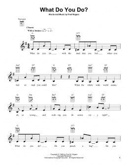page one of What Do You Do? (from Mister Rogers' Neighborhood) (Ukulele)