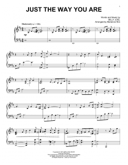 page one of Just The Way You Are (arr. Marianne Kim) (Piano Solo)
