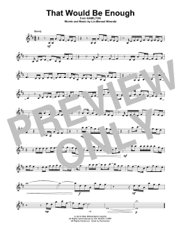 page one of That Would Be Enough (from Hamilton) (Violin Solo)