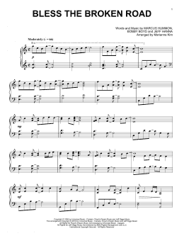 page one of Bless The Broken Road (arr. Marianne Kim) (Piano Solo)