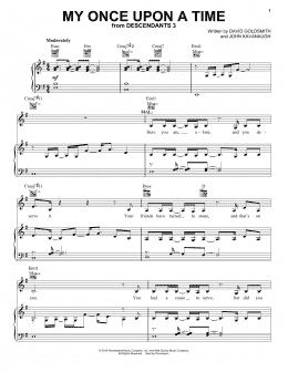 page one of My Once Upon A Time (from Disney's Descendants 3) (Piano, Vocal & Guitar Chords (Right-Hand Melody))