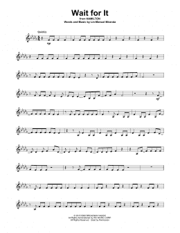 page one of Wait For It (from Hamilton) (Violin Solo)