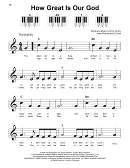 page one of How Great Is Our God (Super Easy Piano)