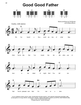 page one of Good Good Father (Super Easy Piano)