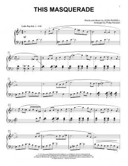 page one of This Masquerade (arr. Phillip Keveren) (Piano Solo)