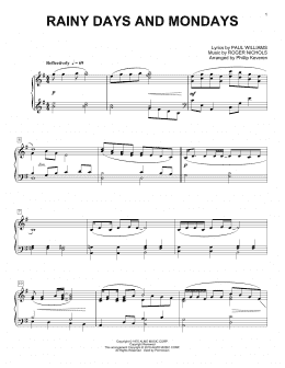 page one of Rainy Days And Mondays (arr. Phillip Keveren) (Piano Solo)