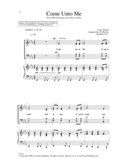 page one of Come Unto Me (SATB Choir)