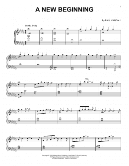 page one of A New Beginning (Piano Solo)