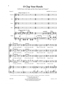 page one of O Clap Your Hands (SATB Choir)