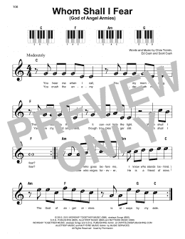 page one of Whom Shall I Fear (God Of Angel Armies) (Super Easy Piano)