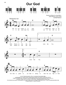 page one of Our God (Super Easy Piano)