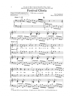 page one of Festival Gloria (TTBB Choir)