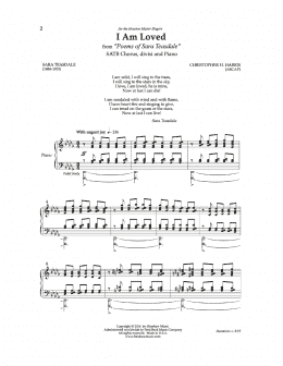 page one of I Am Loved (SATB Choir)