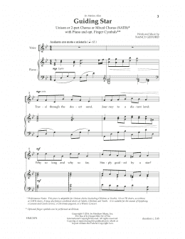 page one of Guiding Star (2-Part Choir)