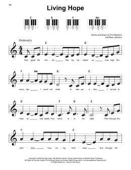 page one of Living Hope (Super Easy Piano)