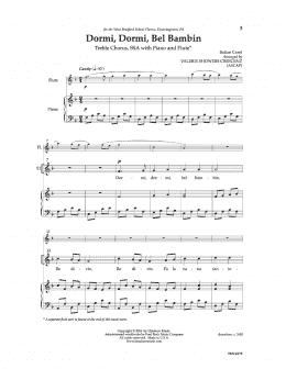 page one of Dormi, Dormi, Bel Bambin (SSA Choir)