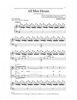 page one of All Men Dream (SATB Choir)