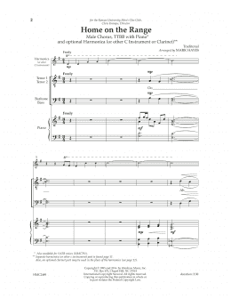 page one of Home On The Range (TTBB Choir)
