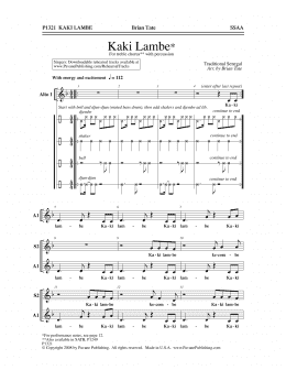 page one of Kaki Lambe (SSA Choir)