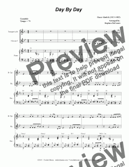 page one of Day By Day (Duet for Bb-Trumpet and French Horn)
