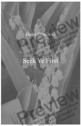 page one of Seek Ye First