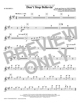 page one of Don't Stop Believin' - Trumpet 1 (Choir Instrumental Pak)