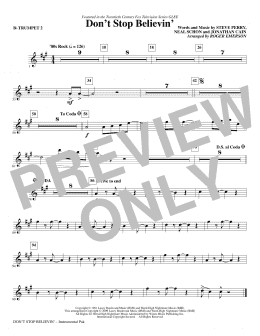 page one of Don't Stop Believin' - Trumpet 2 (Choir Instrumental Pak)