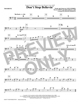 page one of Don't Stop Believin' - Trombone (Choir Instrumental Pak)