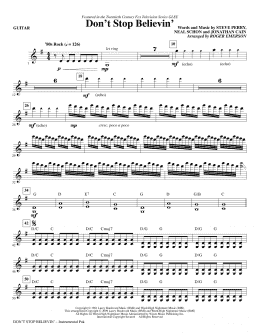 page one of Don't Stop Believin' - Guitar (Choir Instrumental Pak)