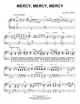 page one of Mercy, Mercy, Mercy (Piano Solo)