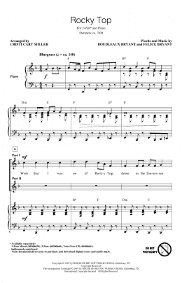 page one of Rocky Top (arr. Cristi Cary Miller) (2-Part Choir)