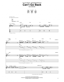 page one of Can't Go Back (Guitar Tab)