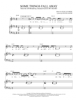 page one of Some Things Fall Away (from Alice By Heart) (Piano & Vocal)