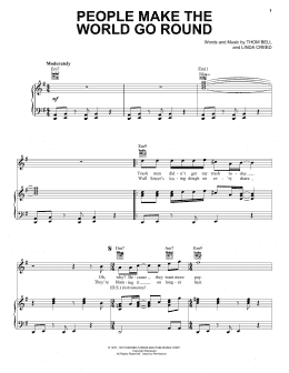 page one of People Make The World Go 'Round (Piano, Vocal & Guitar Chords (Right-Hand Melody))